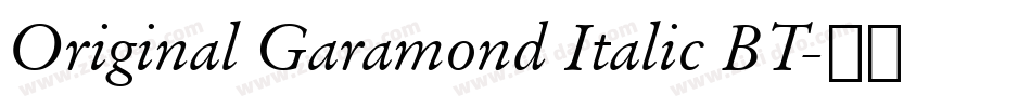 Original Garamond Italic BT字体转换